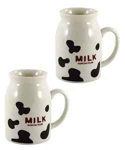 Custom antique porcelain milk jar without handle milk bottle