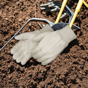Guantes de seguridad industrial de alta resistencia de 24 OZ más vendidos Guantes de trabajo de algodón de triple Palma con banda de molino en caliente Desgaste de seguridad al aire libre - Product Image 4