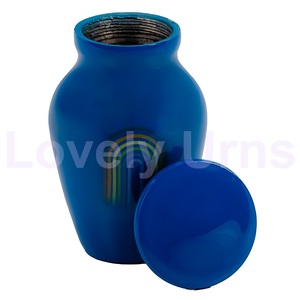 Urnes de souvenir en aluminium arc-en-ciel lumineuses pour la boîte de velours libre de cendres - Product Image 2