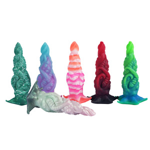 ดิ๊กโด้ซิลิโคนเหลวสำหรับผู้หญิง สีผสม ของเล่นทางเพศสำหรับผู้ใหญ่ พร้อมดีไซน์ปลั๊กสำหรับสอดใส่ทางทวารหนัก - Product Image 1