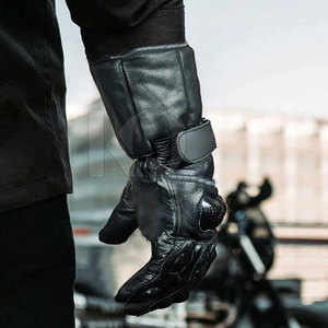 Gants de course pour sports d'hiver avancés, respirants, durables, en cuir, coupe-vent, légers, forte adhérence, parfaits pour la conduite à moto - Product Image 3