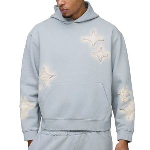 Sweats à capuche vintage en détresse lavés à l'acide sur mesure 100% coton Design de base pour la vente d'hiver Logo de broderie - Product Image 1