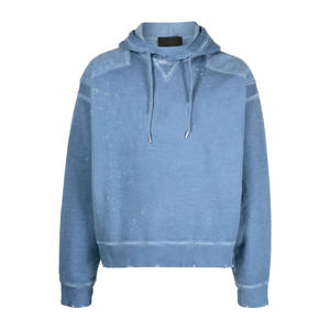 OEM Wholesale Unisex Custom Made Acid Washed Cropped Hoodie High Quality Vintage Distressed Loose Fit Embroidered Winter - Product Image 3