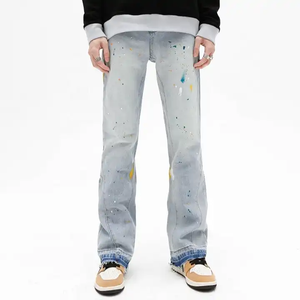 Jeans de Pierna Ancha, Fabricación OEM para Exportación, Ropa Casual Creada para Compradores Extranjeros con Ajuste Cómodo y Durabilidad - Product Image 1