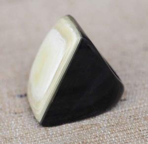 Anillo de Cuerno de Búfalo Pulido, Joyería para Fiestas, Bodas y Aniversarios, Color Natural, Gran Venta - Product Image 6