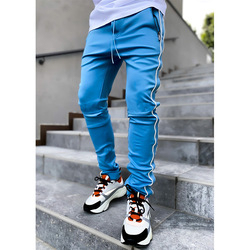 High Quality Men's Casual Polyester/Cotton Blend Pants Custom Logo Embroidery Printing Design OEM Powder Puff Jogging Wear - Product Image 4