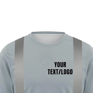 OEM High Visibility Safety <b>T</b> <b>Shirts</b> Reflective Custom Logo Wholesale Security Custom Breathable Black Reflective Tee <b>Shirt</b> - Product Image 3