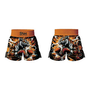 Pantalones cortos de MMA con bordado floral personalizado para hombre, entrenamiento de lucha, Kickboxing, compresión No Gi, cintura alta, transpirables - Product Image 3