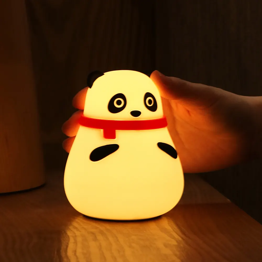 Portable Led Animal Kids Lamp USB Rechargeable Bedside Night Light Lovely Panda Lamp