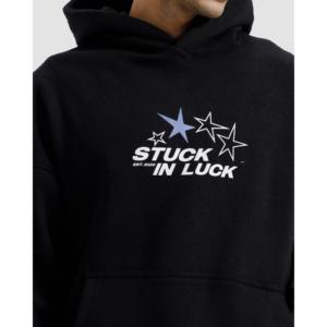 Sudadera con Capucha 100% Algodón Stuck in Luck, Estilo Casual, Felpa Francesa con Diseño Lavado Ácido, Cierre de Cremallera, Talla XL, Impresión Serigráfica - Product Image 2