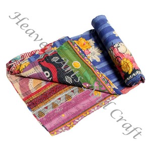 Couverture Kantha Gudari, couverture Kantha Gudari, vente en gros, fournisseur d'or, GD2045, couverture Kantha faite à la main, coton imprimé indien - Product Image 4