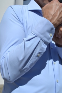 Camicia da uomo di alta qualità 4 vie elasticizzata in tinta unita azzurra seguendo <span class=keywords><strong>la</strong></span> tradizione Made in Italy export estate inverno nos casual - Product Image 4