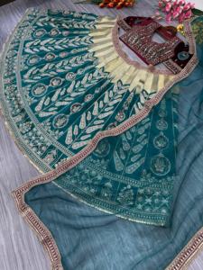 Fantaisie Mulmul Soie Vintage Style Lehenga Choli Dupatta pour fête Porter Prix de gros Fabrication de vêtements ethniques Vêtement - Product Image 5