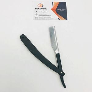 Maquinilla de afeitar Baber profesional, acero inoxidable negro, logotipo personalizado único, cabello desechable reemplazable, salón de axilas clásico - Product Image 2