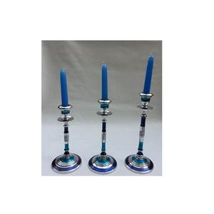 Lot de 3 bougeoirs en aluminium faits à la main Décoration décorative pour Pâques Artisanat Bougeoir en métal - Product Image 3