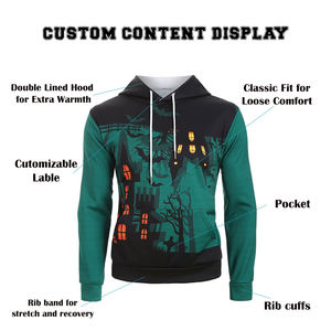 Sudadera con Capucha Sublimada Personalizada para Hombre, Sudadera con Bordado, Impresión Completa, Poliéster, Talla Grande, Ropa Deportiva de Invierno, Cálida e Informal - Product Image 4