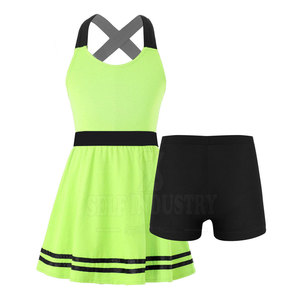 Women's High Quality Comfortable Breathable Quick Dry Sleeveless Crew Neck Polyester Tennis <b>Badminton</b> Uniform Set Sportswear - Product Image 1
