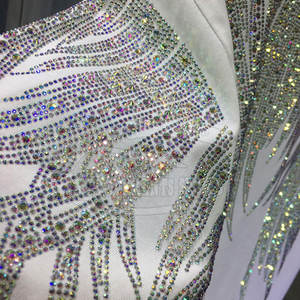 Camisetas transpirables con diamantes de imitación para hombre, último diseño, diseña tu propio producto, camisetas con diamantes de imitación para hombre - Product Image 6