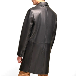 Blouson aviateur en cuir pour homme, design personnalisé, meilleure qualité, nouvelle tendance, col rabattu uni, respirant, doublure en coton imperméable - Product Image 3