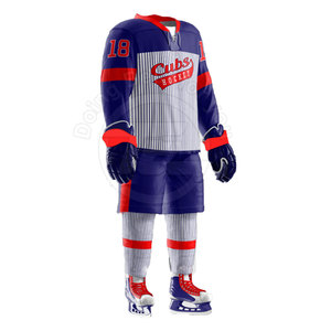 Meilleure vente d'uniforme de hockey sur glace unisexe 100% polyester Design personnalisable avec nom d'équipe OEM Style de jeu - Product Image 3