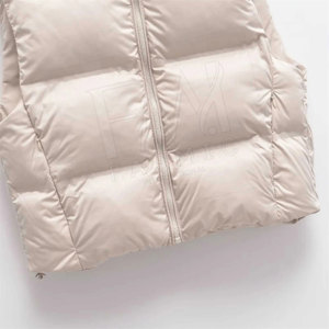 Color blanco transpirable lona mujer Reversible en blanco Puffer chaleco personalizado al por mayor Streetwear prendas de vestir exteriores para la venta - Product Image 4