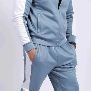 Ensemble de survêtement de sport pour homme de qualité supérieure, écologique, uni, logo personnalisé, coton, entraînement en salle de sport, deux pièces, fournisseur en gros, faible MOQ - Product Image 4