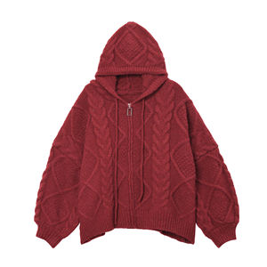 Sudadera con Capucha Informal Holgada para Mujer, 100% Algodón, Última Moda al por Mayor, Otoño Invierno, Color Sólido, Cierre de Cremallera, Logotipo Frontal Personalizable - Product Image 6