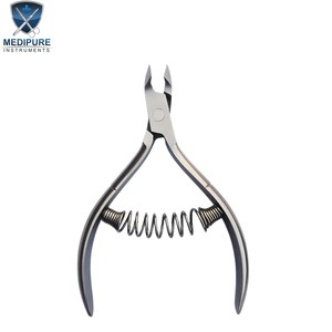 Pince à cuticules professionnelle en acier inoxydable à mâchoires pointues, outil de manucure et de pédicure de précision à ressort, instruments de beauté - Product Image 1