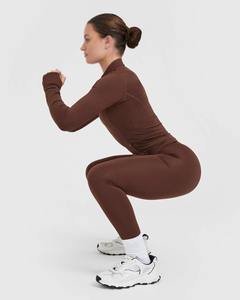 Venta caliente chaquetas de invierno con cremallera para mujer Slim Fit Tight manga larga gimnasio Tops personalizado Fitness deportes prendas de vestir de talla grande impreso - Product Image 6