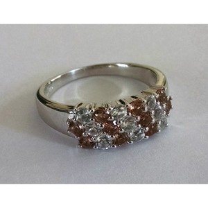 925 Sterling Silver Shah Gems Women's Natural Multi-Gemstone <b>Ring</b> <b>Adjustable</b> Cluster Oval Cut Diamonds for Gift - Product Image 1