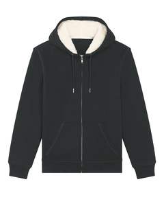 Sudadera térmica de 100% algodón para hombre, de peso pesado Sudadera con capucha, estampado amarillo brillante con logotipo serigrafiado para invierno - Product Image 4