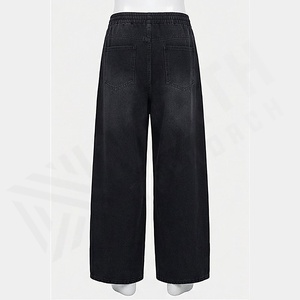 Jeans baggy pour hommes en gros, style rétro classique, coupe ample, hip-hop, streetwear vintage, pantalon à jambes larges, couleur personnalisée en gros - Product Image 2