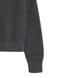 Suéter de Punto Personalizado para Hombre, Cuello Alto, Textura Acanalada, Color Gris Oscuro, Cálido, Informal, para Invierno, OEM Personalizado - Product Image 6