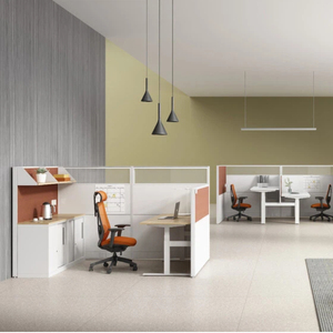 Modular cubical làm việc trạm bàn Chiều cao có thể điều chỉnh tủ gỗ bền máy trạm nhân viên bàn bảng điều chỉnh phong cách nội thất văn phòng - Product Image 1