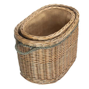 Paniers en osier à poignée ovale avec fond rond pour ranger les gâteaux et les pâtisseries - Product Image 1