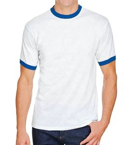 Haute qualité nouvelle collection haut à la mode hommes à manches courtes col rond OEM Bangladesh manches et cou contraste côtelé T-Shirt - Product Image 1