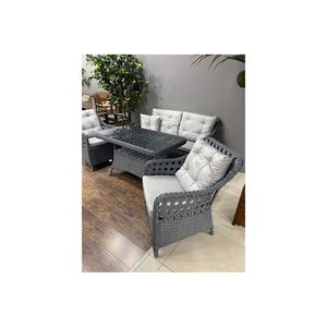 ANNAPARK Ensemble de sièges de jardin en rotin moderne pour l'extérieur Chaise de jardin grise - Product Image 3