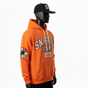 เสื้อฮู้ดดี้ผู้ชายคุณภาพสูงสำหรับฤดูหนาว ผลิตจากโพลีเอสเตอร์/ผ้าฝ้าย ดีไซน์แบบสวม มีกระเป๋า  สีและโลโก้สั่งทำได้ ปักลาย เป็นมิตรกับสิ่งแวดล้อม - Product Image 2