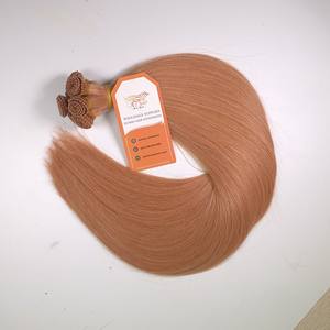 มือผูกผ้าต่อผม Remy เวียดนาม100% มนุษย์ผมคู่วาดบริสุทธิ์ดิบที่ยังไม่ได้ผมบริสุทธิ์ดิบ - Product Image 6