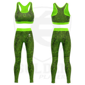 2023 nueva marca de moda Fitness deportes Yoga conjuntos mujeres gimnasio Fitness verde mujeres entrenamiento conjuntos gimnasio ropa deportes Yoga conjuntos - Product Image 1