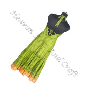 Fabricante y exportador de ropa de mujer, vestido Sari de seda Vintage indio, vestido de cena elegante para mujer, vestidos de noche sin mangas SD024 - Product Image 4
