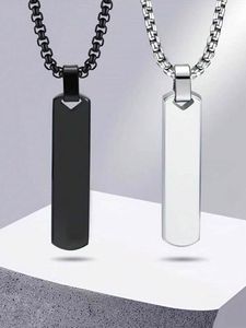 Hot Design Stainless Steel <b>Titanium</b> Steel Military Pendant Black Metal Advertising Gift <b>Necklace</b> - Product Image 5