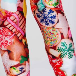 Pantalones de Yoga hasta la rodilla antibacterianos de fibra de bambú/algodón de cintura media para mujer, mallas de mujer de talla grande con serigrafía - Product Image 3