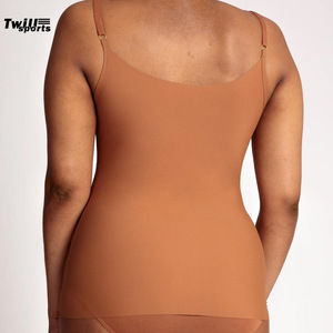 Women's Sleeveless Slim Crop Top Camisole Seamless Knitted Solid Pattern 100% <b>Bamboo</b> Fiber Quick Dry Breathable Top for Women - Product Image 4