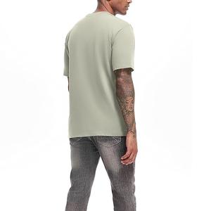 เสื้อยืดคอกลมแขนสั้นลำลองสำหรับผู้ชาย, สินค้ามาใหม่เสื้อยืดคอกลมไหล่ไหล่คอตตอน100% สีพื้นจากบังคลาเทศ - Product Image 3