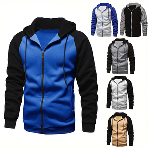 Sweat-shirts d'hiver pour hommes avec fermeture éclair, couleur personnalisée, séchage rapide, respirant, écologique, coupe ample, service OEM, polaire thermique - Product Image 1