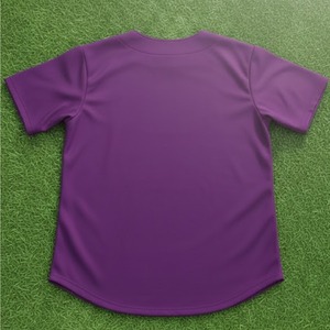 Wholesale Custom Embroidery Team Name Full Button V-neck Baseball Jersey Buttoned Knitwear <b>T</b>-shirt Youth Baseball Softball Shirt - Product Image 3