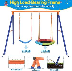 <span class=keywords><strong>Columpio</strong></span> <span class=keywords><strong>de</strong></span> jardín con platillo colorido, patio <span class=keywords><strong>de</strong></span> recreo <span class=keywords><strong>columpio</strong></span> para al aire libre, juego <span class=keywords><strong>de</strong></span> <span class=keywords><strong>columpio</strong></span> <span class=keywords><strong>de</strong></span> Metal único - Product Image 2