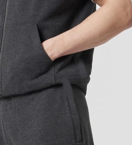 2024 nuevo estilo de alta calidad de talla grande para hombre con cremallera sin mangas con capucha OEM personalizado peso pesado relajado forrado Terry Logo al por mayor - Product Image 6