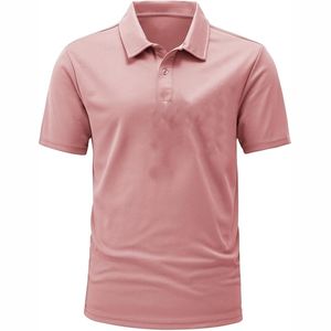 Nouveauté T-shirts polo de couleur simple pour hommes, polos imprimés et respirants pour hommes - Product Image 2